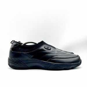 Propet Shoes Men Size 13D M3850SR Wash Wear Slip-on Slip Resistant Black Leather